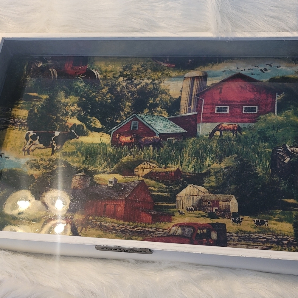 Handmade magnolia serving tray